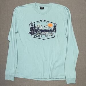 Park City Utah T-shirt LS Snowbird Skiing Snow XL Base Layer